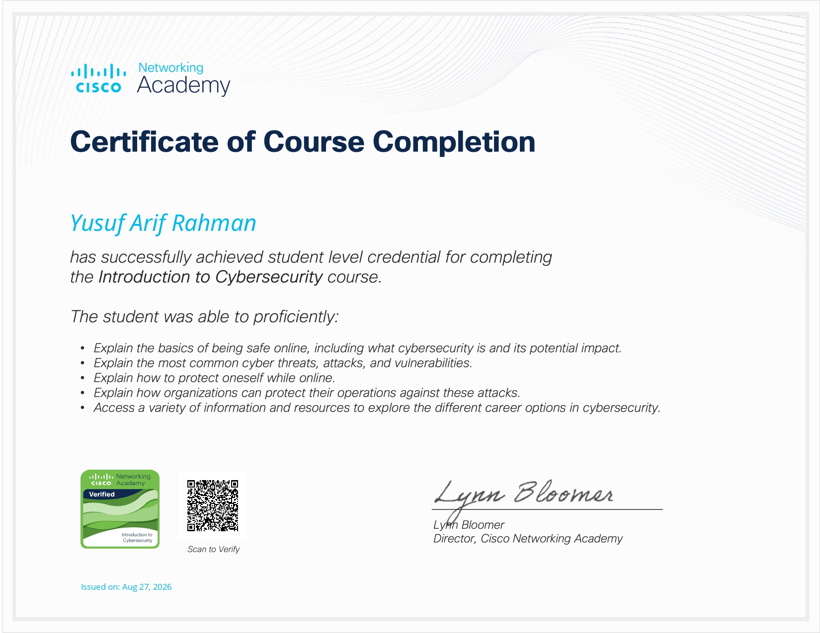 Cybersecurity Certificate